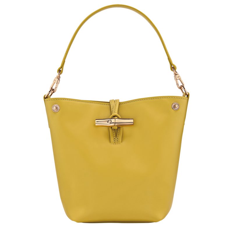 Yellow Longchamp Le Roseau Xs Women Bucket Bag | Ksa-258IYMSDV