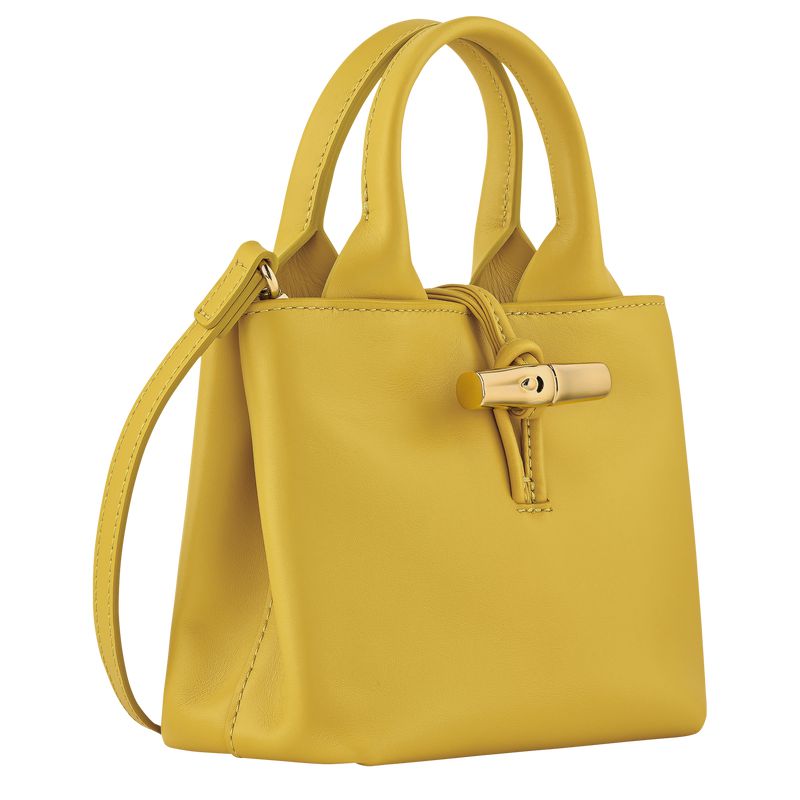 Yellow Longchamp Le Roseau Xs Women Handbag | Ksa-278EOATCV