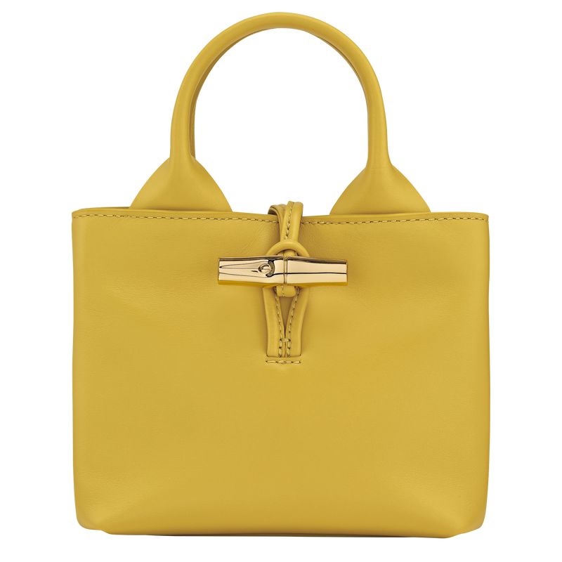Yellow Longchamp Le Roseau Xs Women Handbag | Ksa-278EOATCV